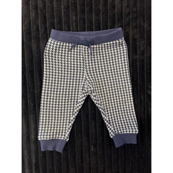 Janie and Jack Baby Boy 3-6M Houndstooth Tapered Leg Pull-On Fleece Joggers NWOT - Picture 1 of 3